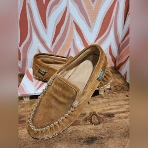 Vintage LL Bean Moccasin Suede Slippers Womens 7
